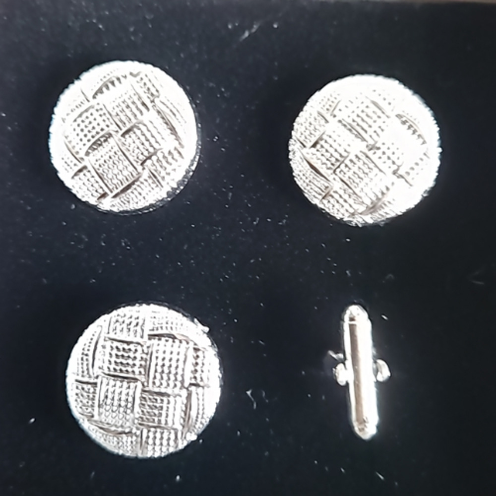 Blanket Pin Number Holder Horse Show Number Set Silver Basketweave